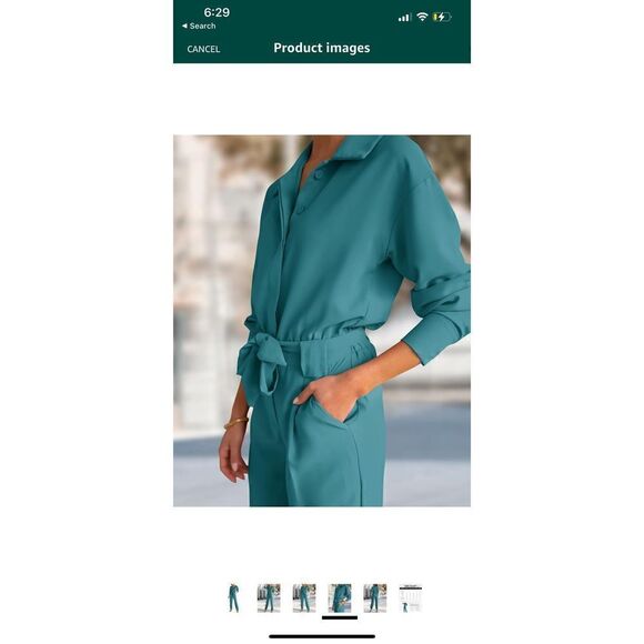 NWT Teal Jumpsuit XL - Picture 8 of 11